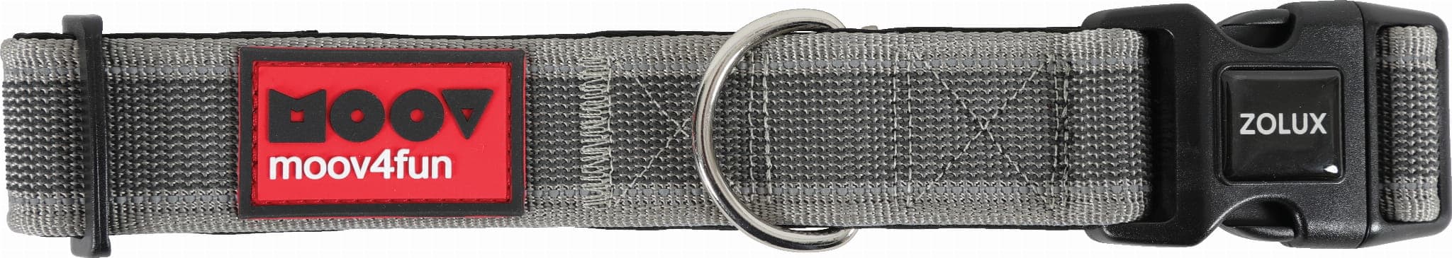 ZOLUX Verstellbares Hundehalsband MOOV – 40 mm – Farbe: Grau