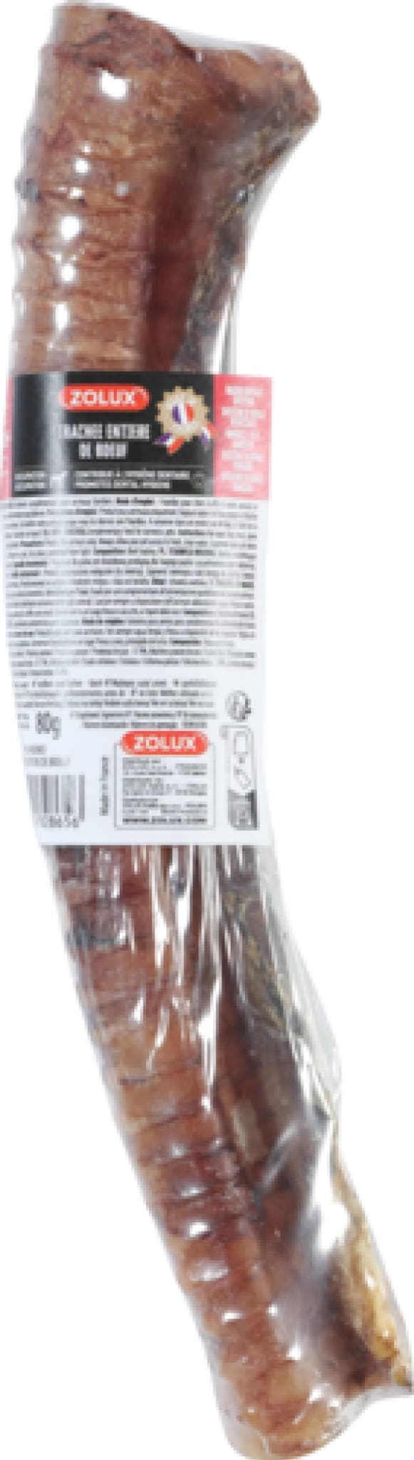 ZOLUX Natürliche Leckerei für Hunde Ganze Rinderluftröhre 80 g