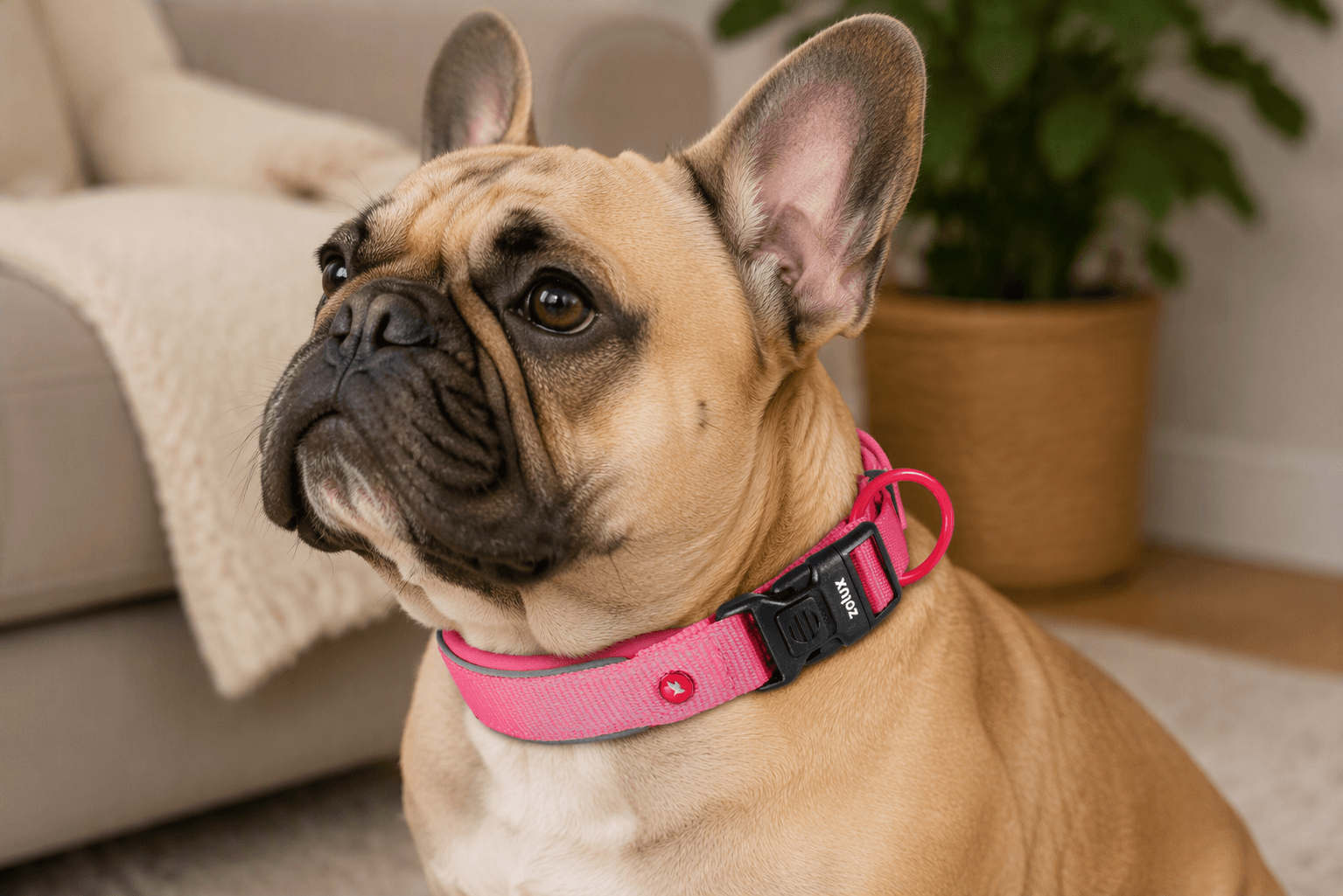 ZOLUX Premium-Nylon-Hundehalsband, Größe S, 35–40 cm, 20 mm, fuchsia – Bild 7