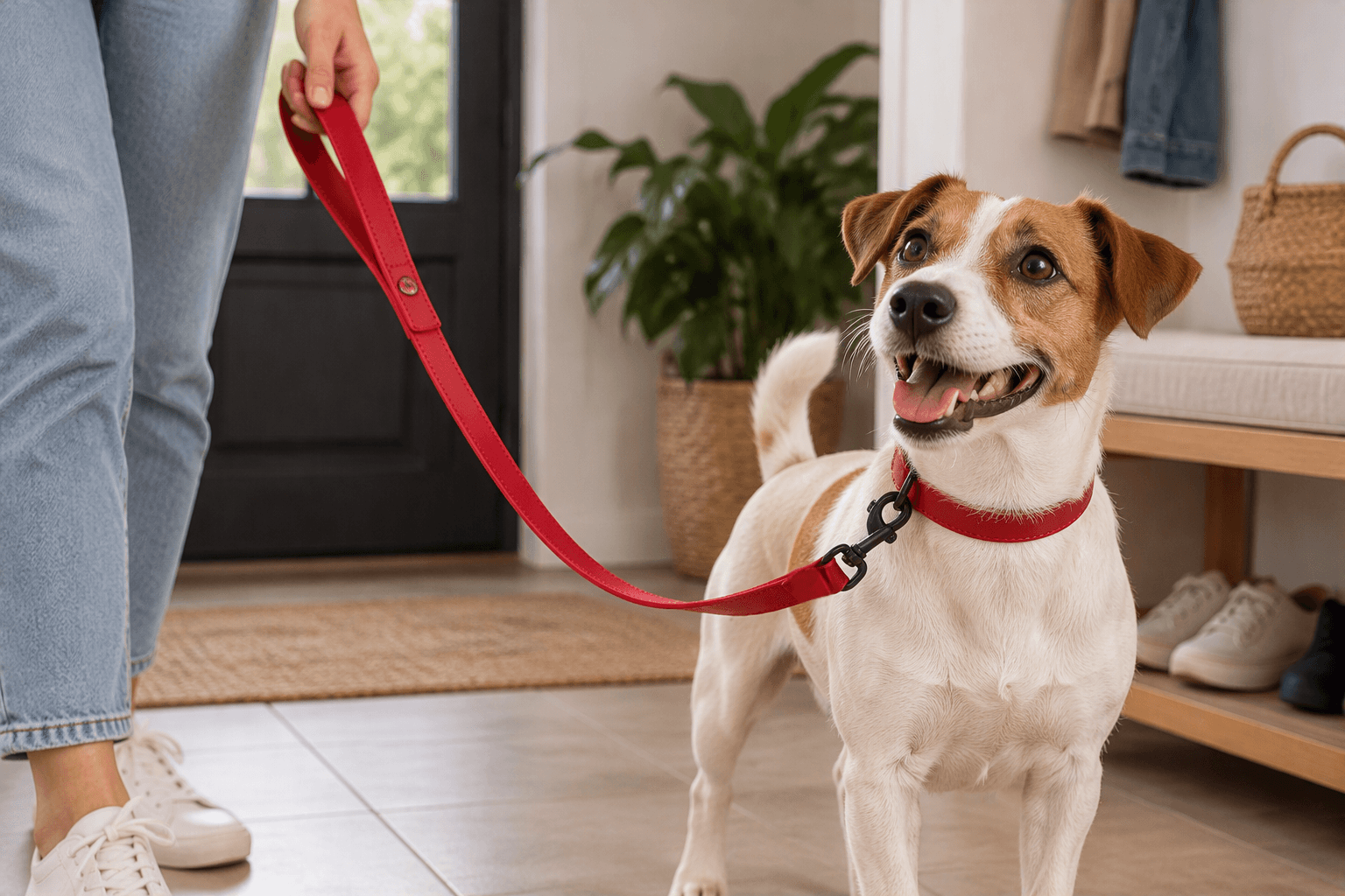 ZOLUX Klassische Lederleine für Hunde, 1 m, 15 mm, bordeauxrot – Bild 7