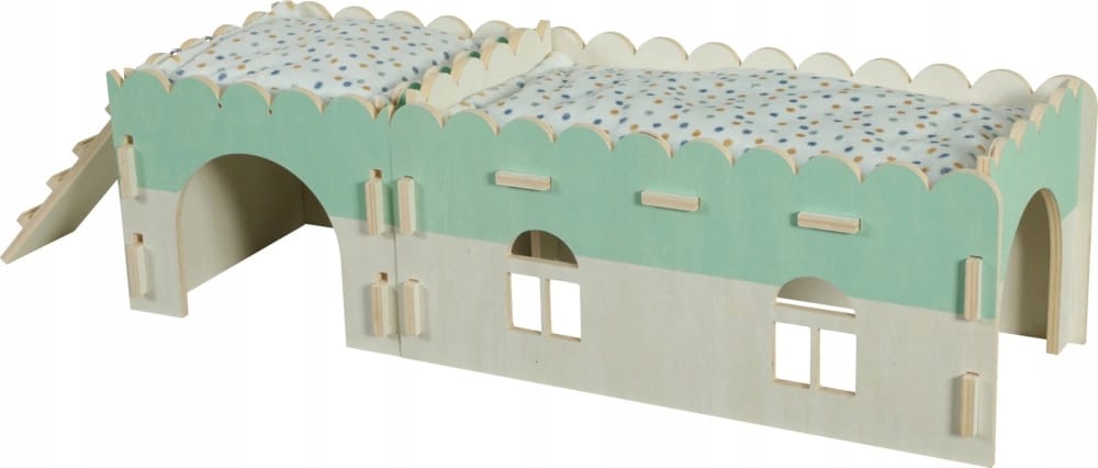 ZOLUX COSY Holzhaus für Kaninchen, Meerschweinchen und Rennmäuse, 25 × 25 × 20 cm – Bild 5