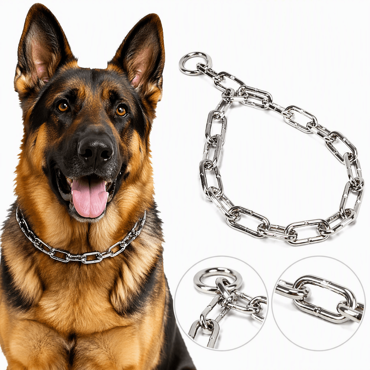ZOLUX Metall-Würgehalsband für Hunde, 70cm – Bild 8