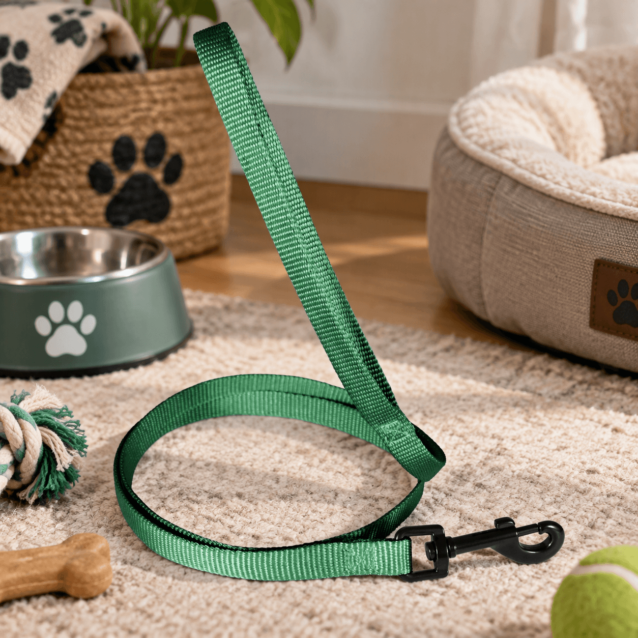 ZOLUX Klassische Nylon-Hundeleine, 1,20 m, 15 mm, grün – Bild 4