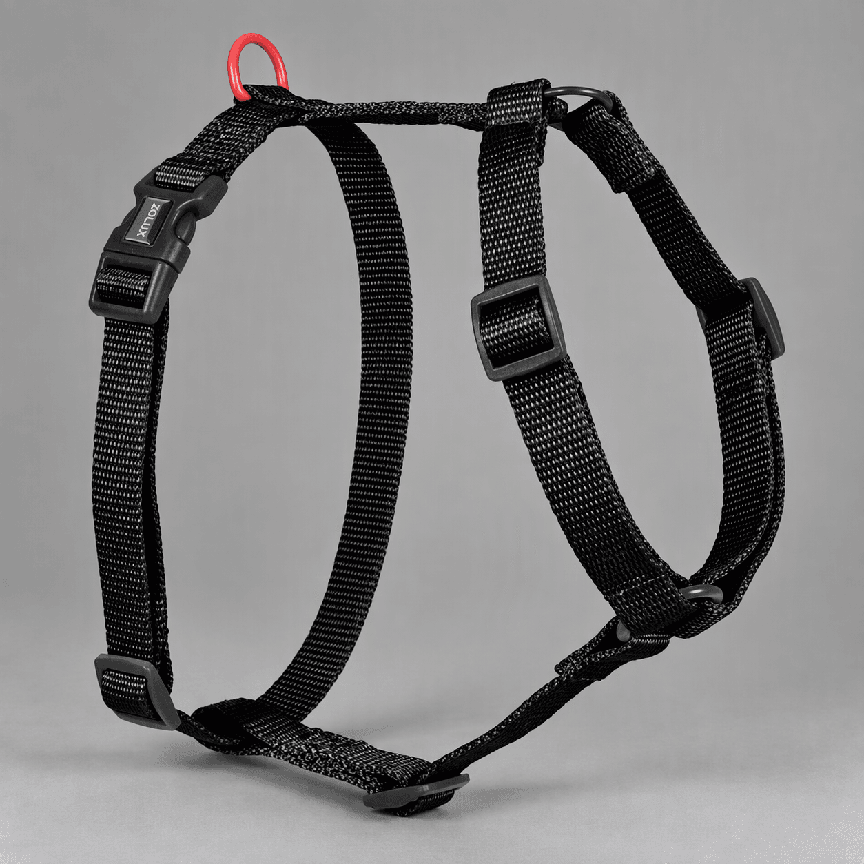 ZOLUX Klassisches Nylon-Hundegeschirr, 60–89 cm, 25 mm, schwarz – Bild 6