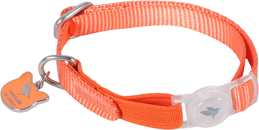 ZOLUX CLASSIC Katzenhalsband mit Anhänger, 20–30 cm, koralle – Bild 2