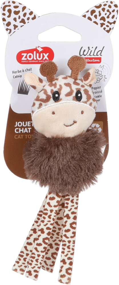 ZOLUX Katzenspielzeug Giraffe WILD, mokka, 17 cm – Bild 1