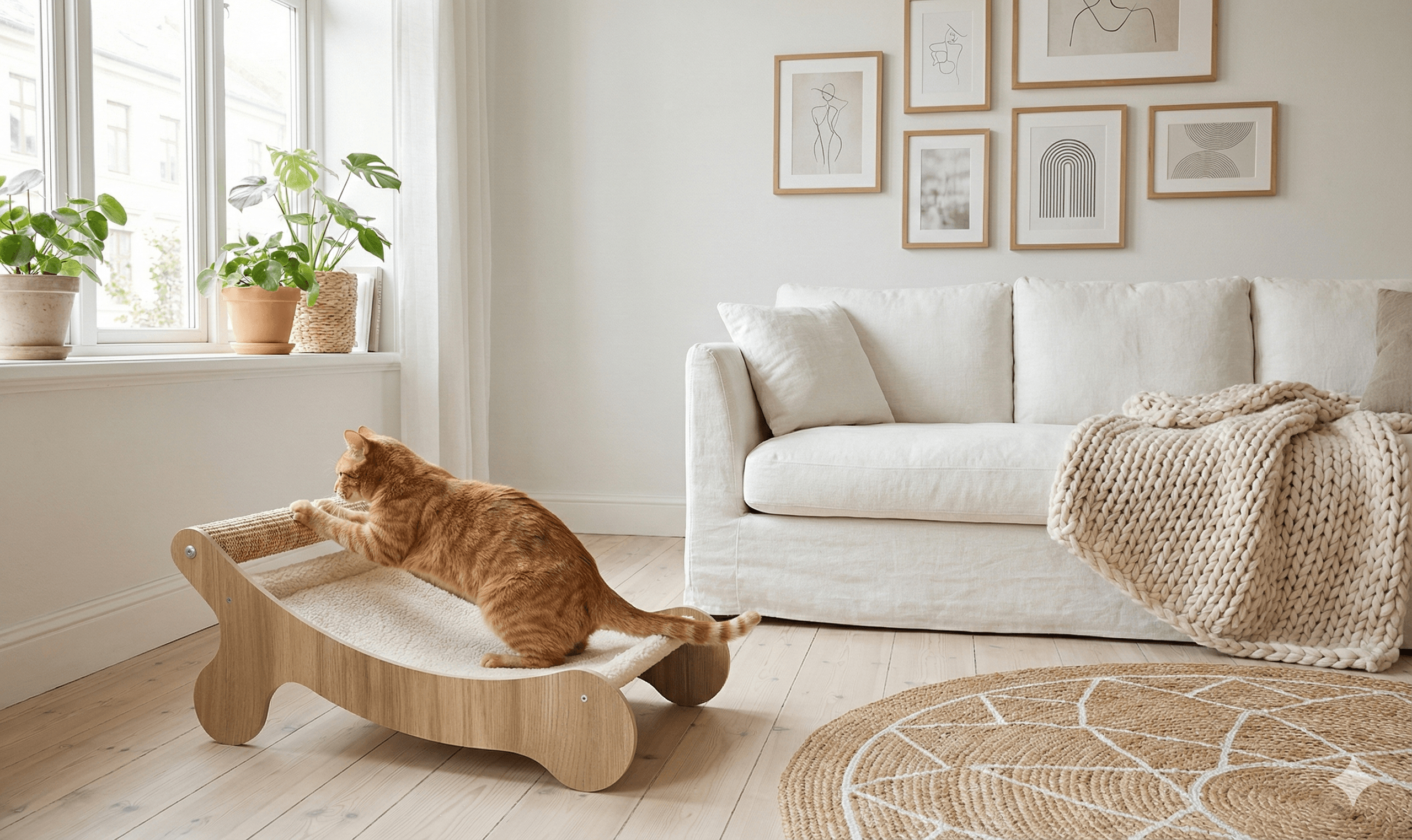 ZOLUX Katzenliege und Kratzbrett BOREAL, beige – Bild 7