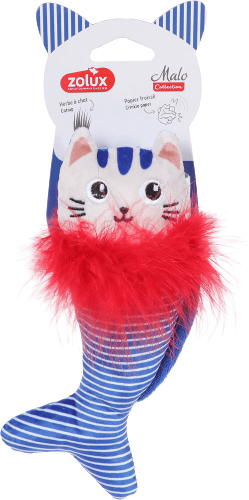ZOLUX MALO Plüsch-Katzenspielzeug, Katze mit Wal, blau – Bild 2
