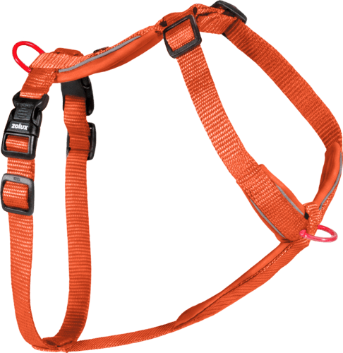 ZOLUX Premium-Nylon-Hundegeschirr, Größe L/XL, 65–97 cm, 25 mm, rostbraun – Bild 2