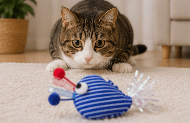 ZOLUX MALO Katzenspielzeug-Wal mit Katzenminze-Einsatz, blau – Bild 5