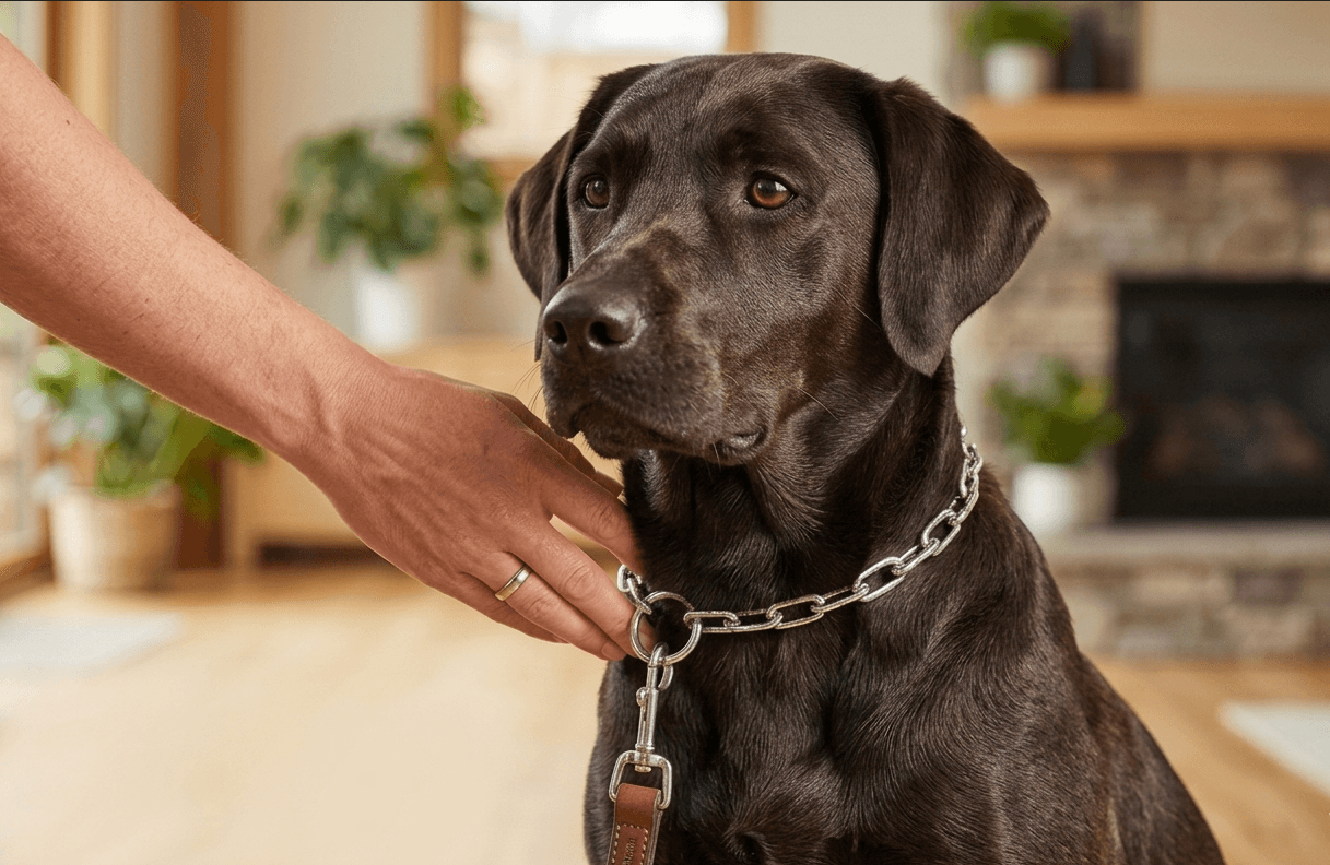 ZOLUX Metall-Würgehalsband für Hunde, 70cm – Bild 3