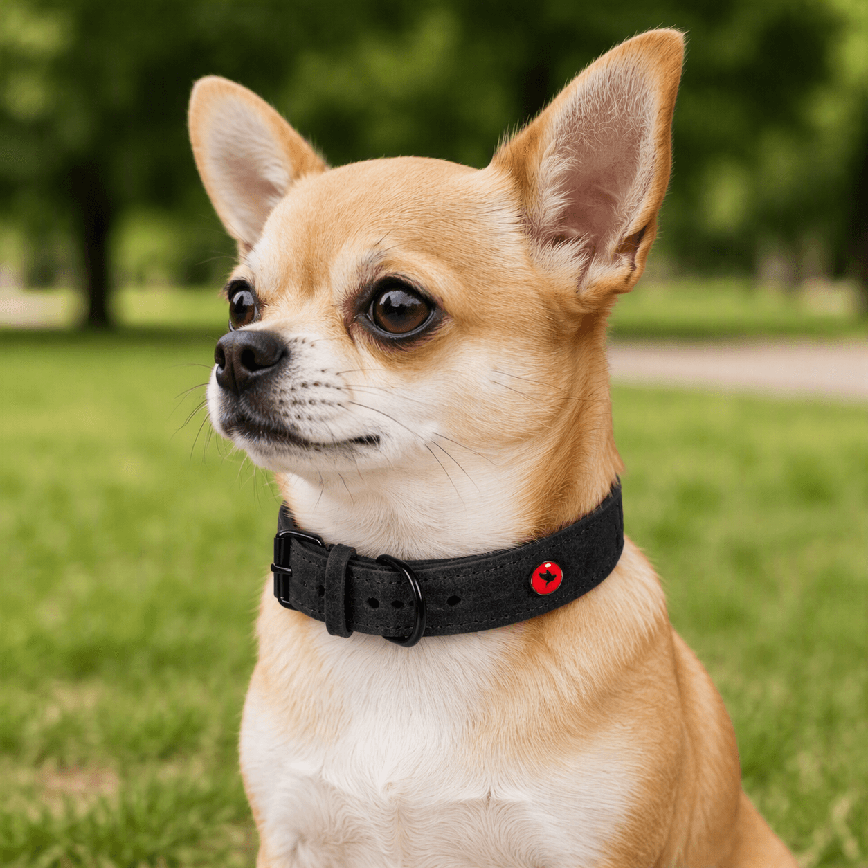 ZOLUX Komfort-Lederhalsband für Hunde, 23–30 cm, 14 mm, schwarz – Bild 5