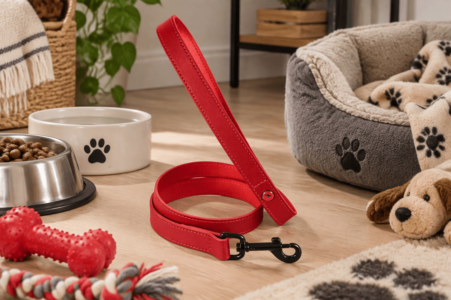 ZOLUX Klassische Lederleine für Hunde, 1 m, 15 mm, bordeauxrot – Bild 6