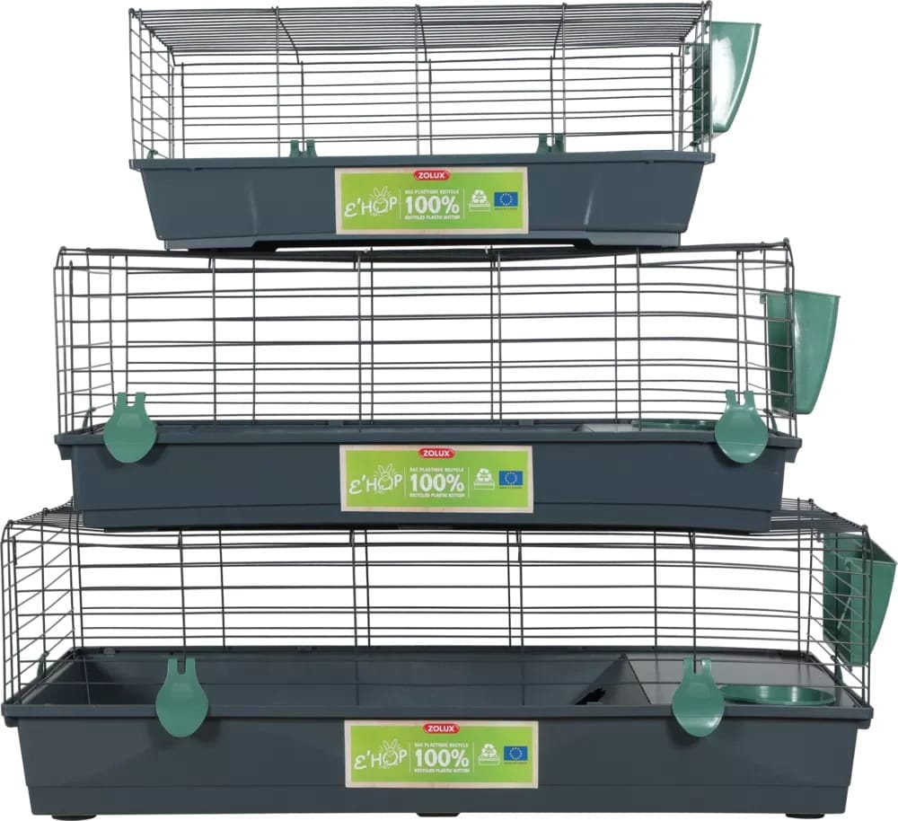 ZOLUX Käfig für Zwergkaninchen und Meerschweinchen EHOP 100 cm, grün – Bild 3