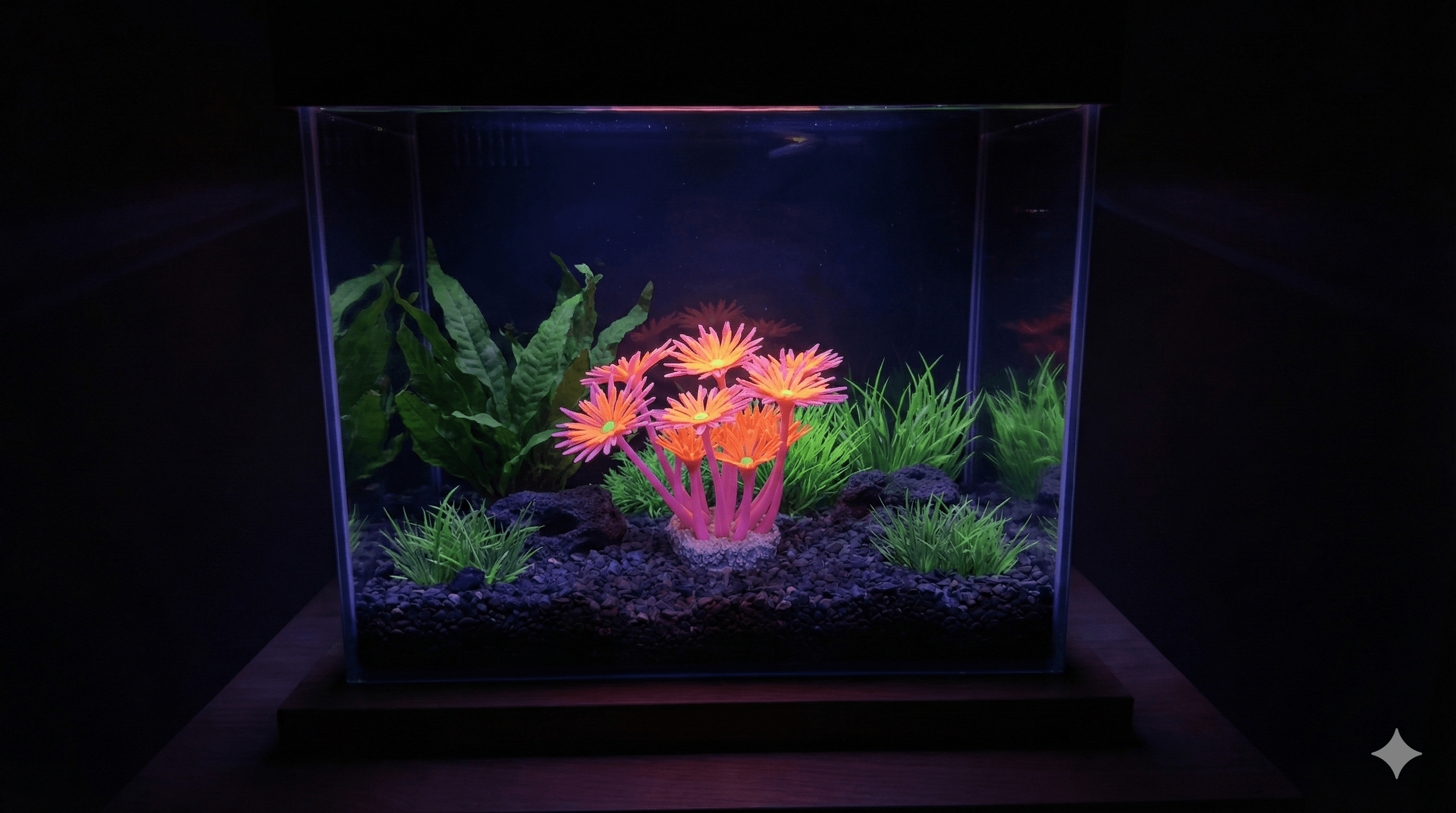 ZOLUX Aquariendekoration FLOWERS 1 violett-rosa fluoreszierend – Bild 14