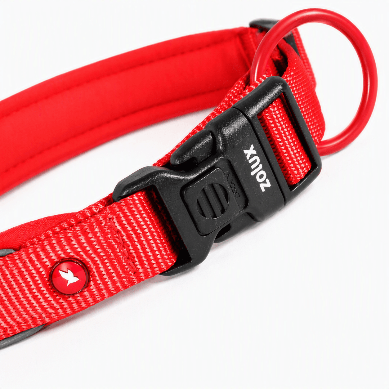 ZOLUX Premium-Nylon-Hundehalsband, Größe S, 35–40 cm, 20 mm, rot – Bild 3