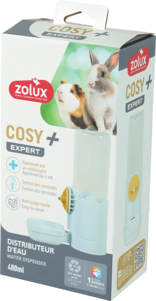 ZOLUX COSY Wasserspender für Kaninchen und Meerschweinchen 480 ml, blau – Bild 4