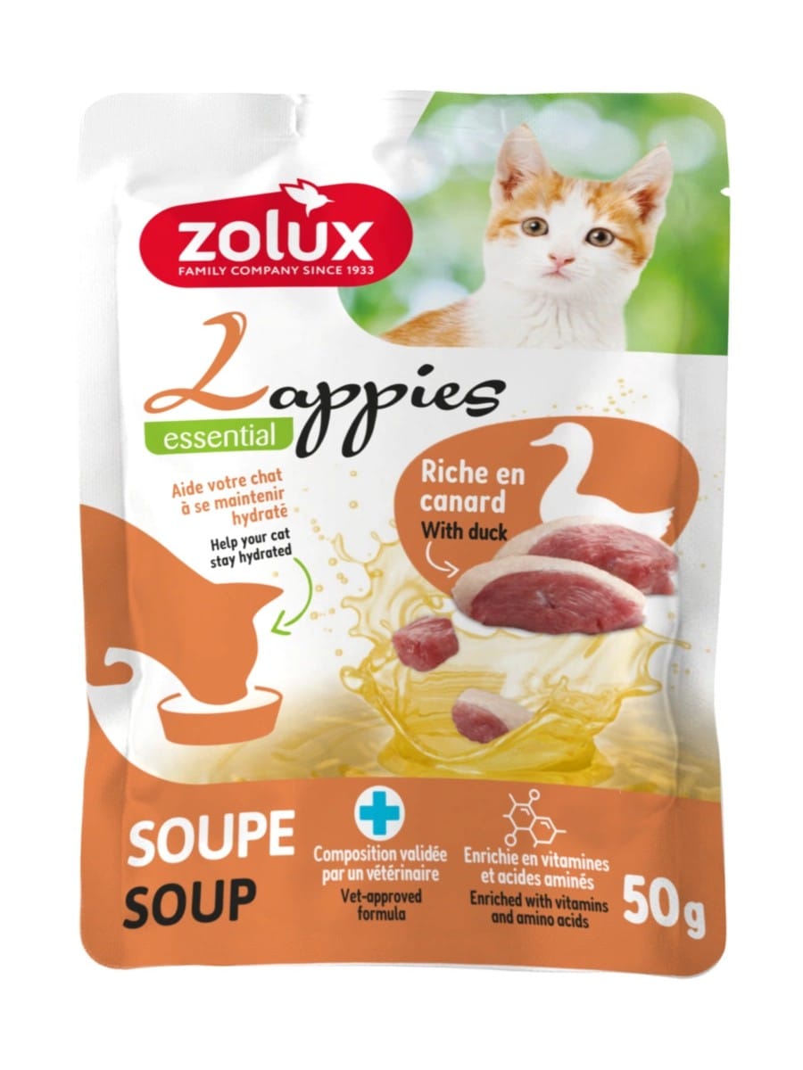 ZOLUX LAPPIES Katzensuppe mit Ente, 50 g – Bild 7
