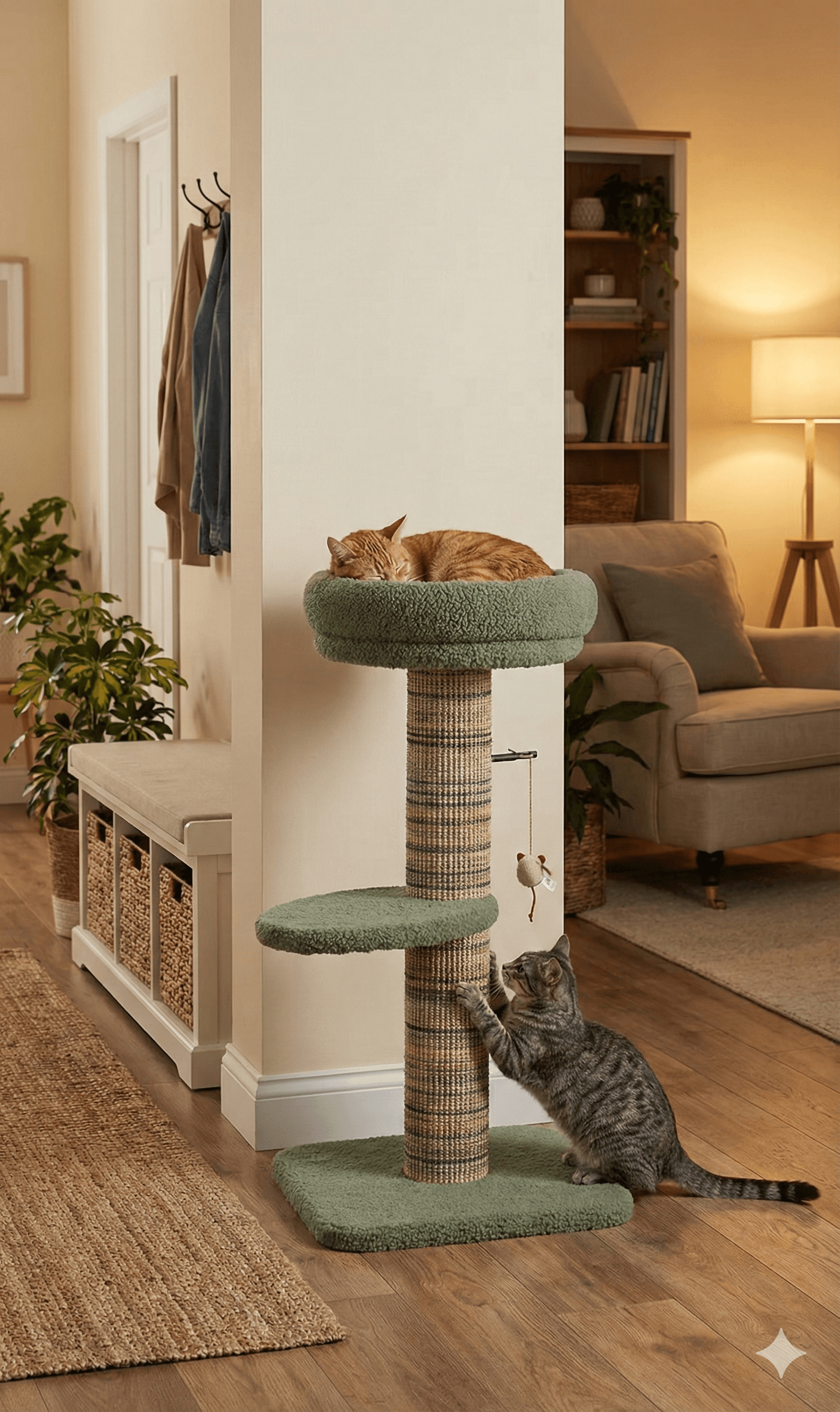 ZOLUX Kratzbaum für Katzen BOREAL, grün, 70 cm – Bild 7