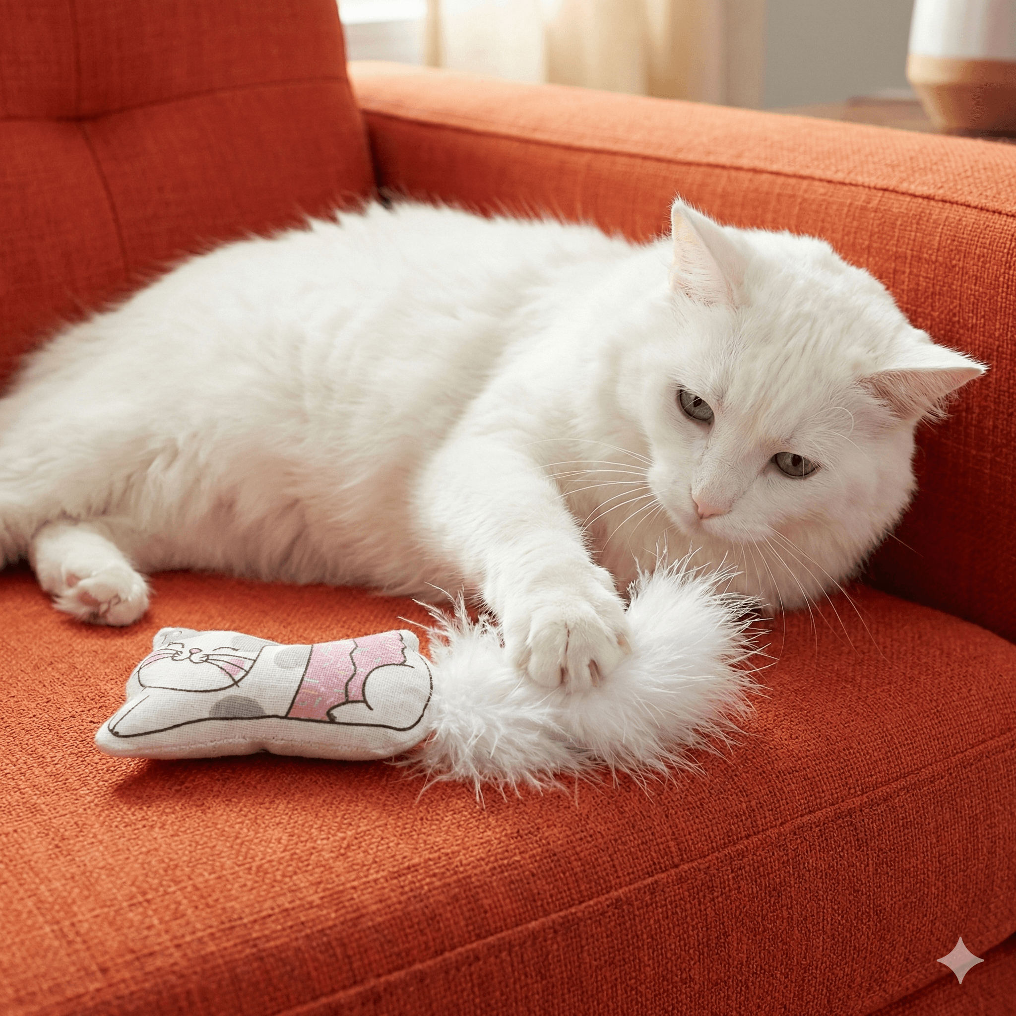 ZOLUX CHATOUILLE Katzenspielzeug, Katze im Tutu mit Federn und Katzenminze, 8 cm – Bild 6
