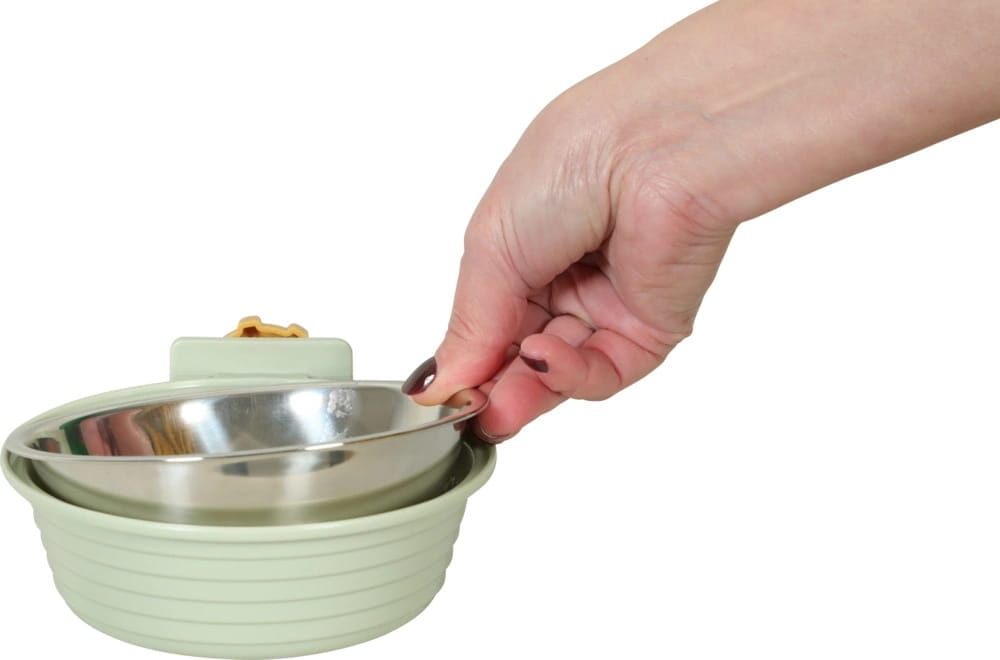 ZOLUX COSY Befestigungs-Futternapf für Kaninchen und Meerschweinchen 350 ml, grün – Bild 4