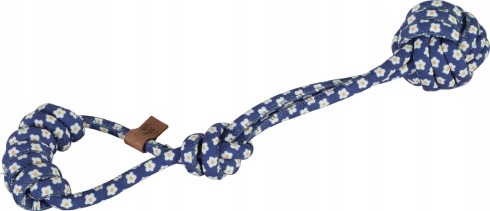 ZOLUX BLUE FLOWER Seil-Zerrspielzeug für Hunde, Knoten, 39 cm – Bild 2