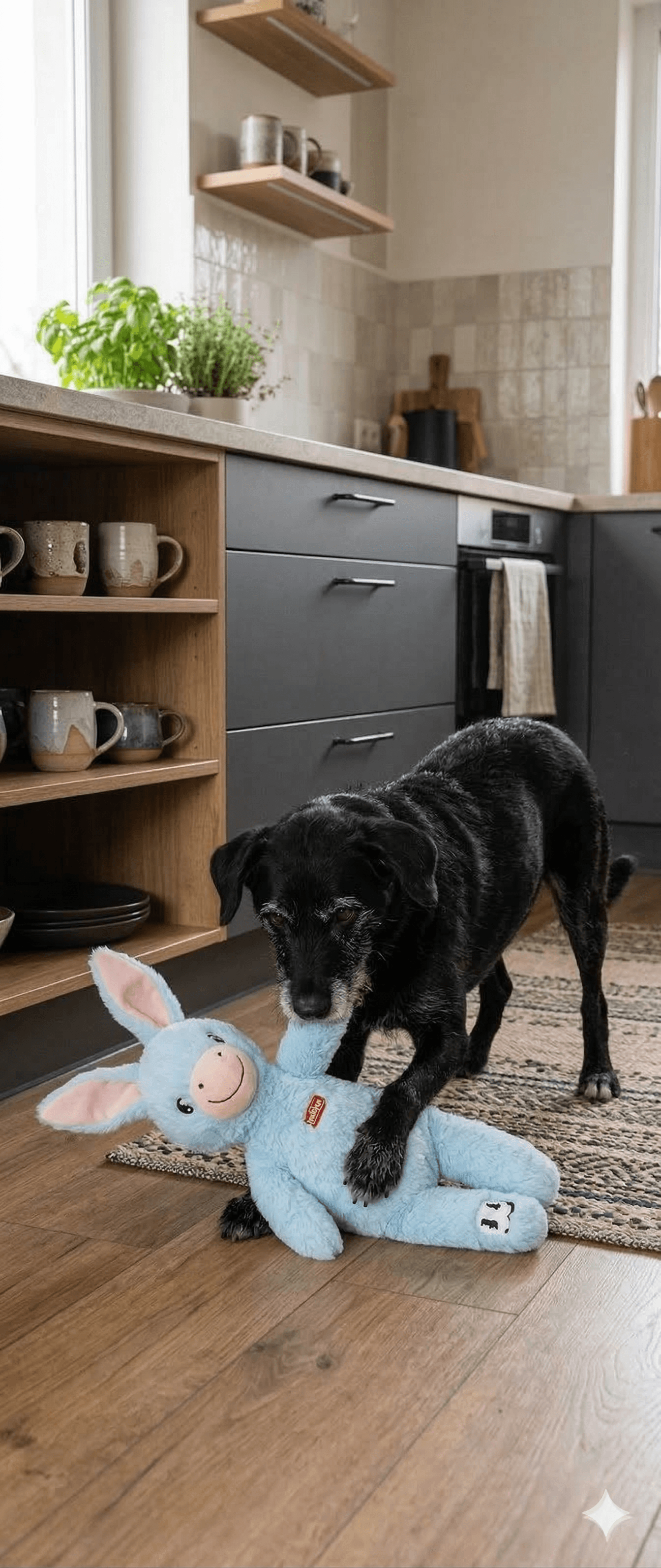 ZOLUX FURRY FARM Plüsch-Hundespielzeug, Esel Hassan, 33 cm – Bild 4