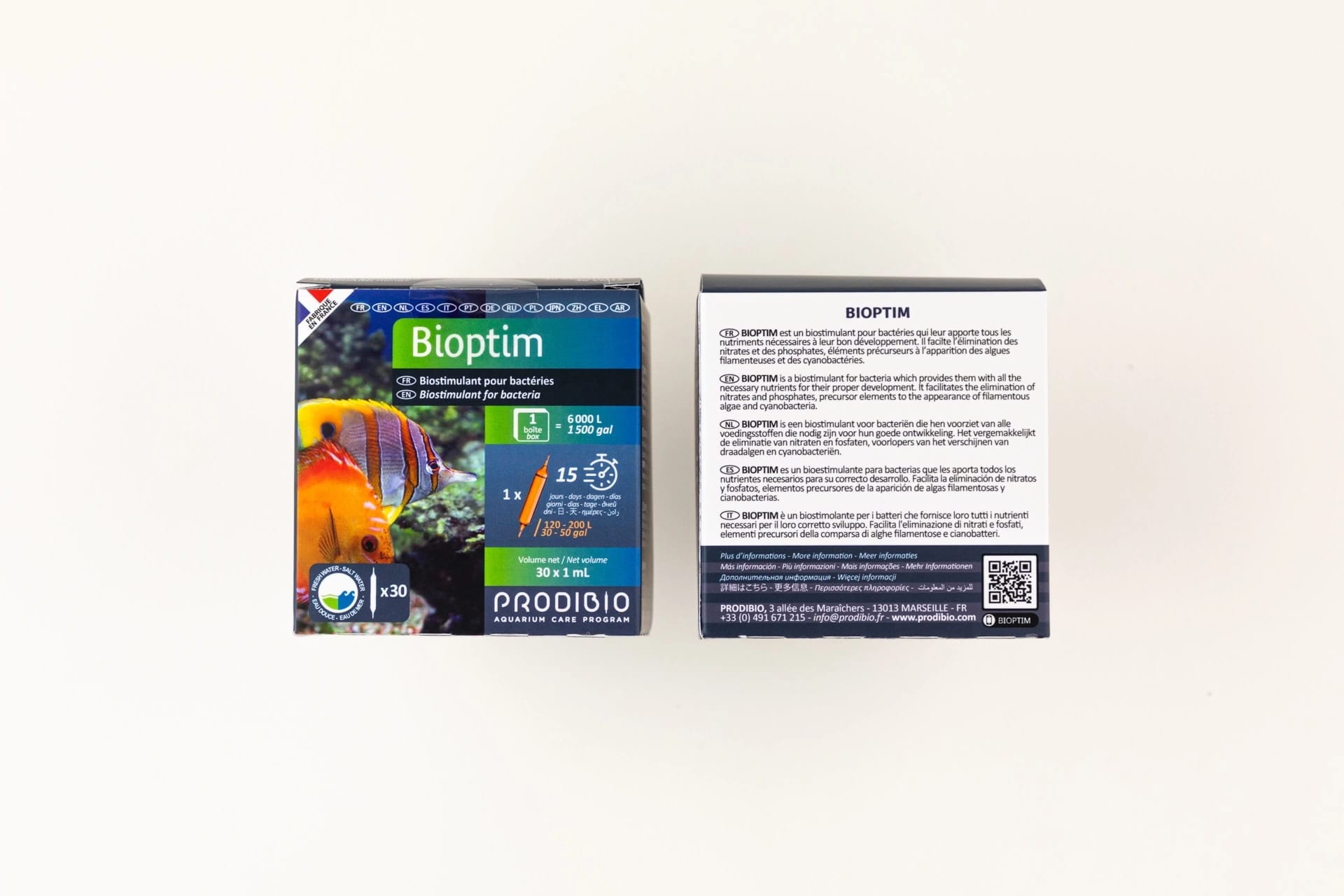 PRODIBIO Bioptim Fresh and Salt 30 Ampullen – Mikroelemente für die Bakterien in BioDigest für Meerwasseraquarien – Bild 3