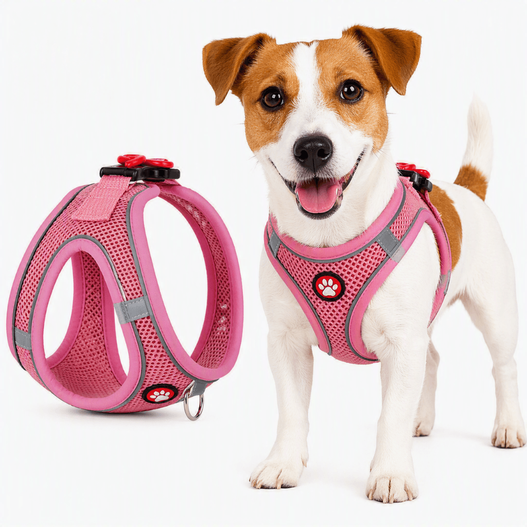 ZOLUX Atmungsaktives Mesh-Hundegeschirr, Größe M, rosa – Bild 1