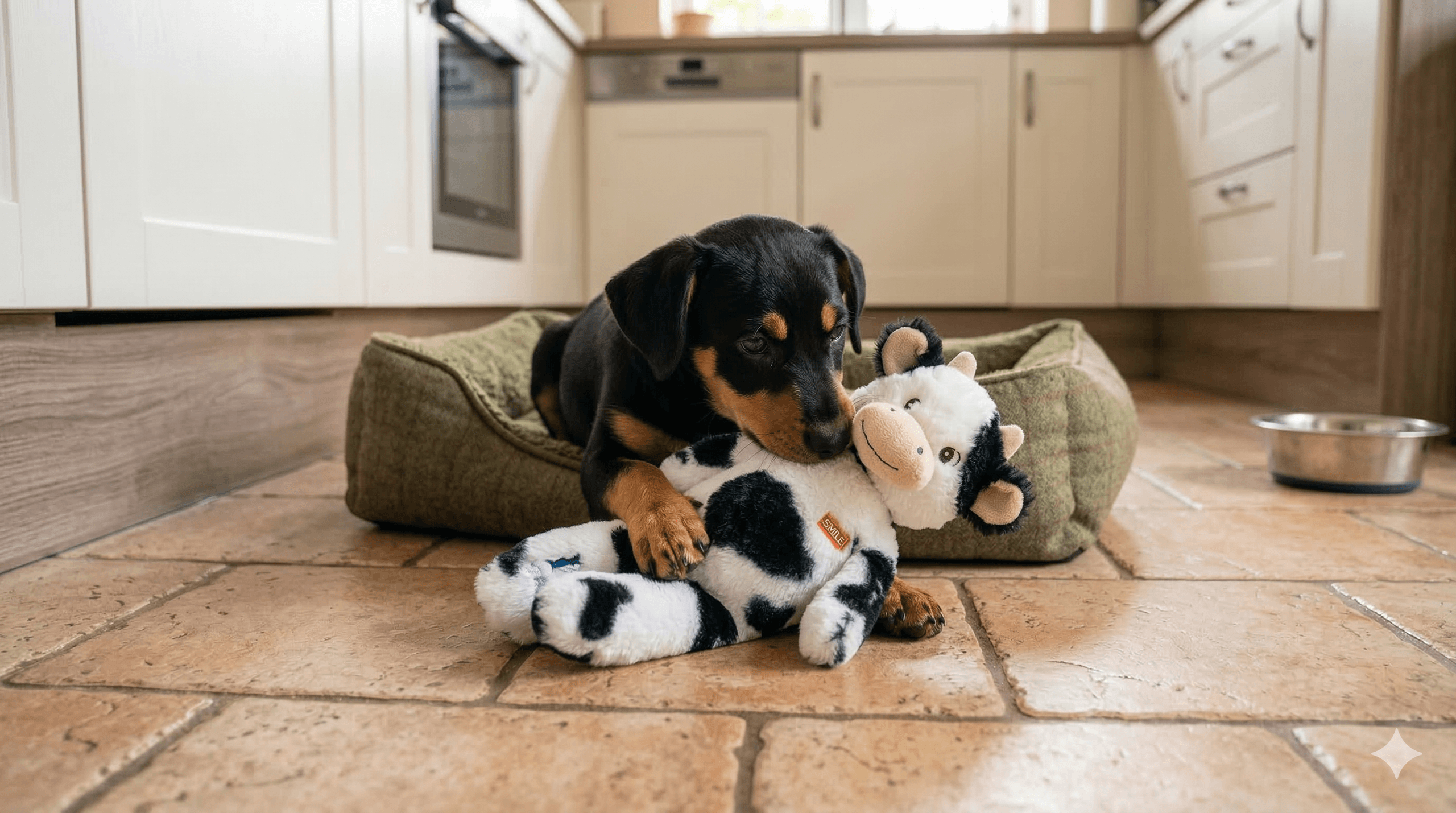 ZOLUX FURRY FARM Plüsch-Hundespielzeug, Kuh Isache, 33 cm – Bild 4