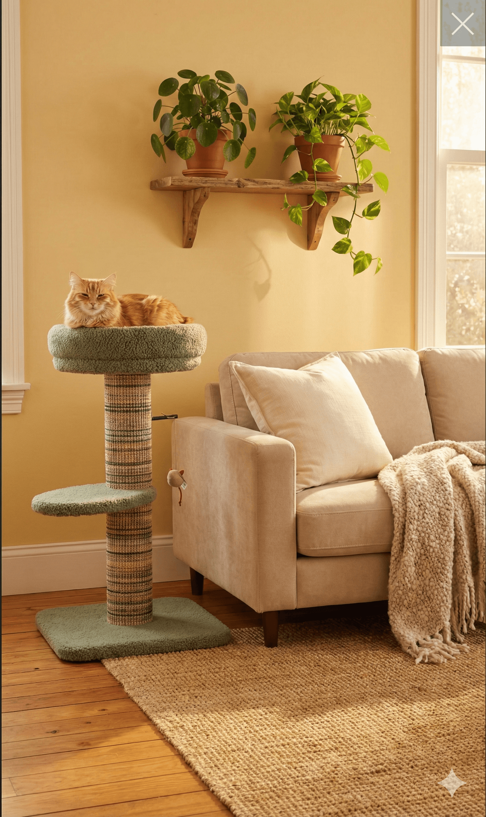 ZOLUX Kratzbaum für Katzen BOREAL, grün, 70 cm – Bild 8