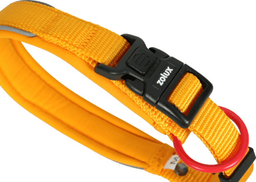 ZOLUX Premium-Nylon-Hundehalsband, Größe M, 40–45 cm, 20 mm, gelb – Bild 13