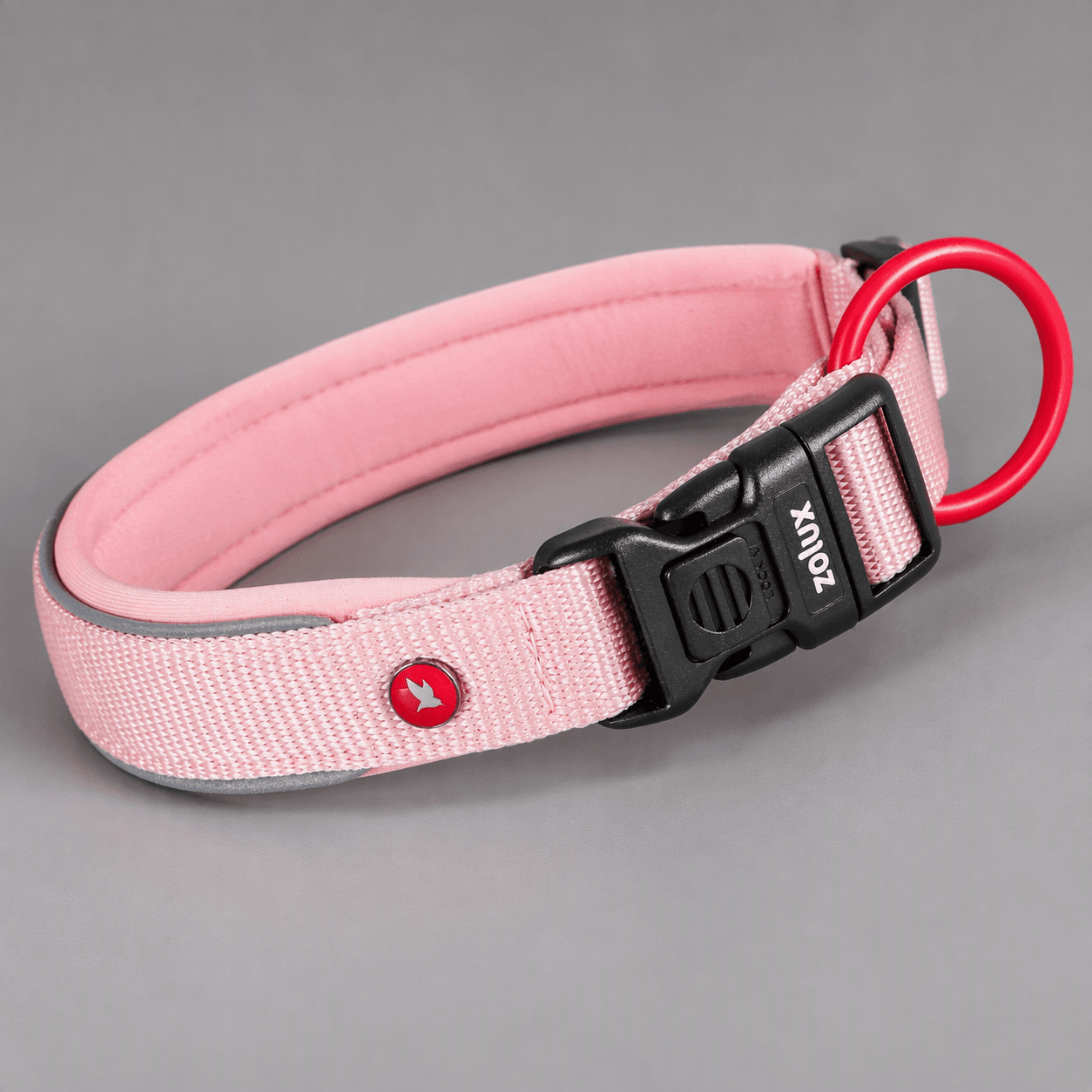 ZOLUX Premium-Nylon-Hundehalsband, Größe XL, 50–55 cm, 25 mm, rosa – Bild 9