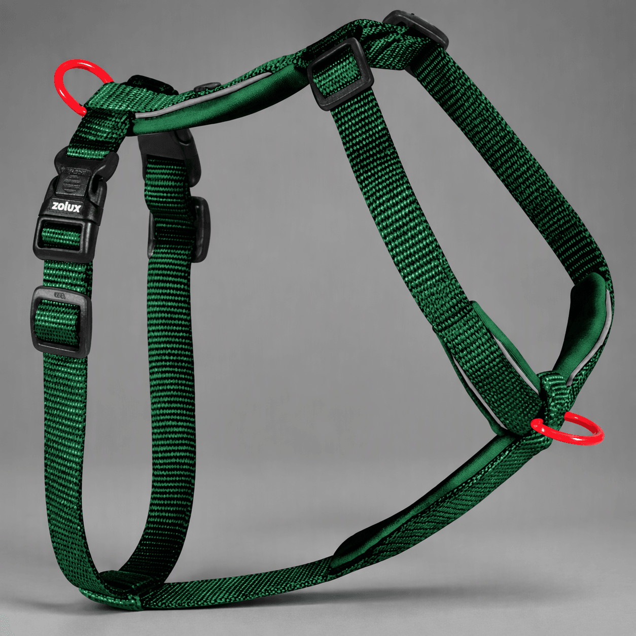ZOLUX Premium-Nylon-Hundegeschirr, Größe XS, 30–40 cm, 15 mm, grün – Bild 8