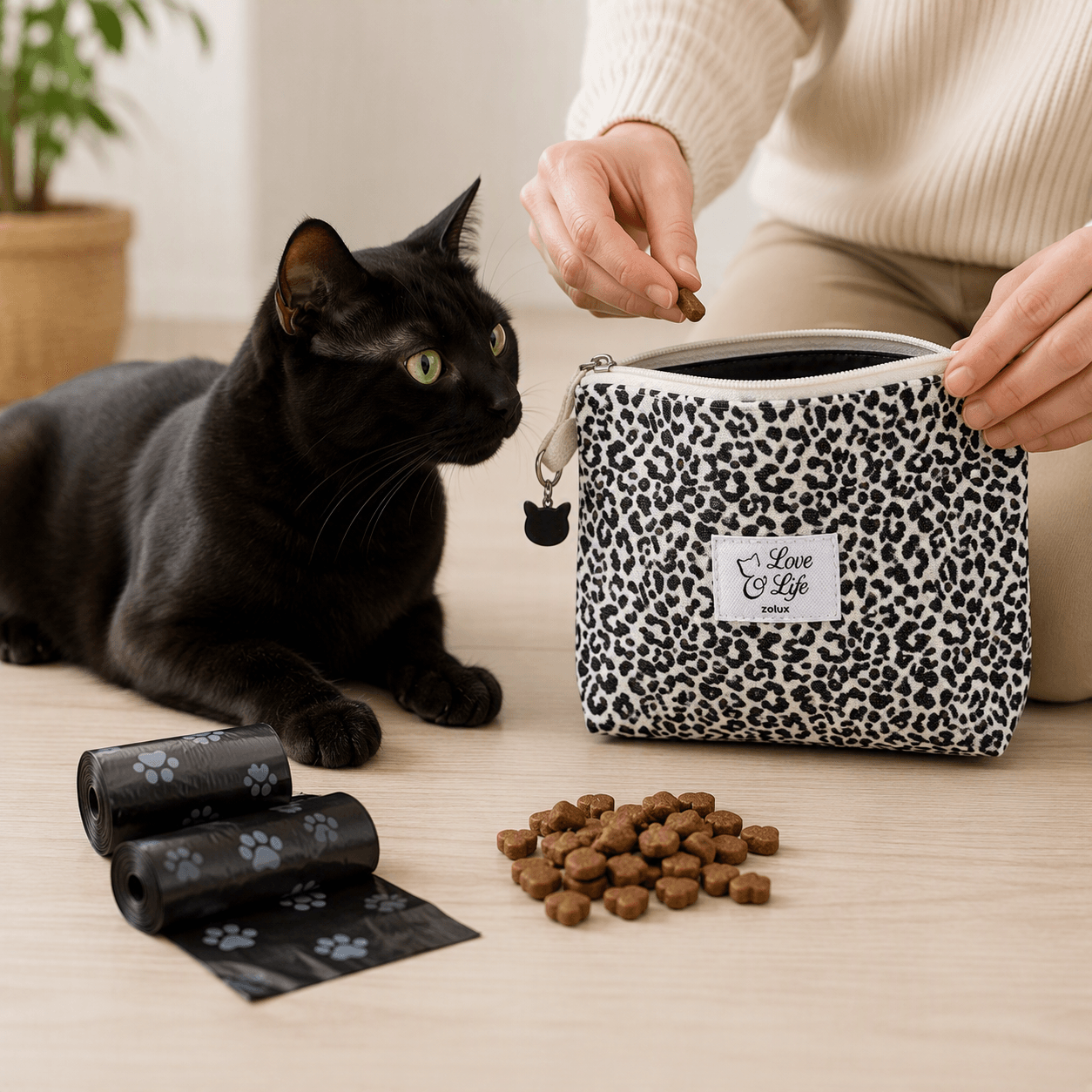 ZOLUX WILD Leckerli- und Zubehörbeutel für Katzen, schwarz – Bild 8