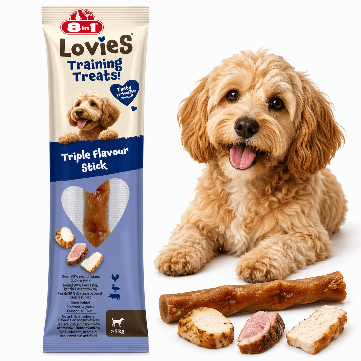 8in1 Lovies Trainingsleckerlis Triple Flavour 15g – Bild 1