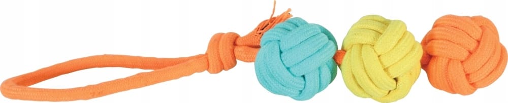ZOLUX TWIST Seil-Zerrspielzeug für Hunde mit 3 Bällen, 42 cm – Bild 2