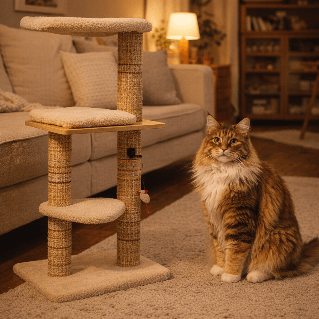 ZOLUX Kratzbaum für Katzen BOREAL, beige, 105 cm – Bild 10