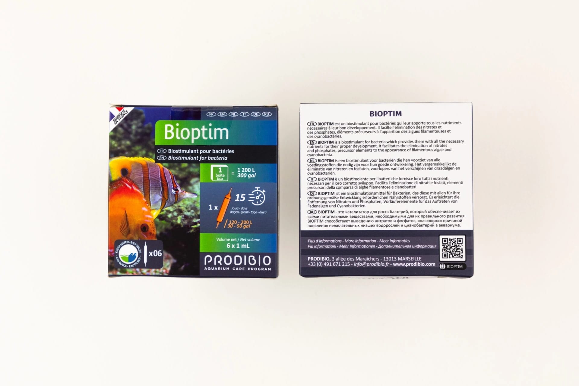 Prodibio Bioptim Fresh and Salt – 6 Ampullen – Mikroelemente für die Bakterien in BioDigest für Meerwasseraquarien – Bild 3