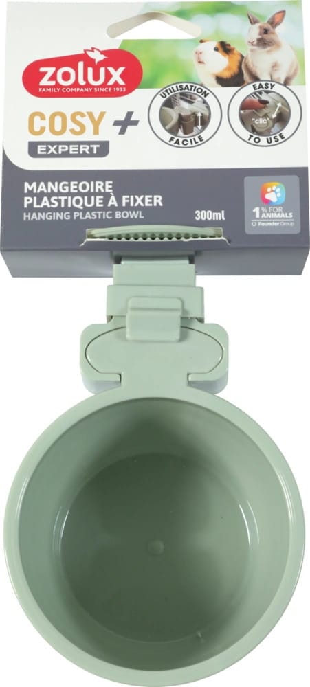 ZOLUX COSY Kunststoff-Futternapf für Kleinsäuger 300 ml, grün – Bild 2