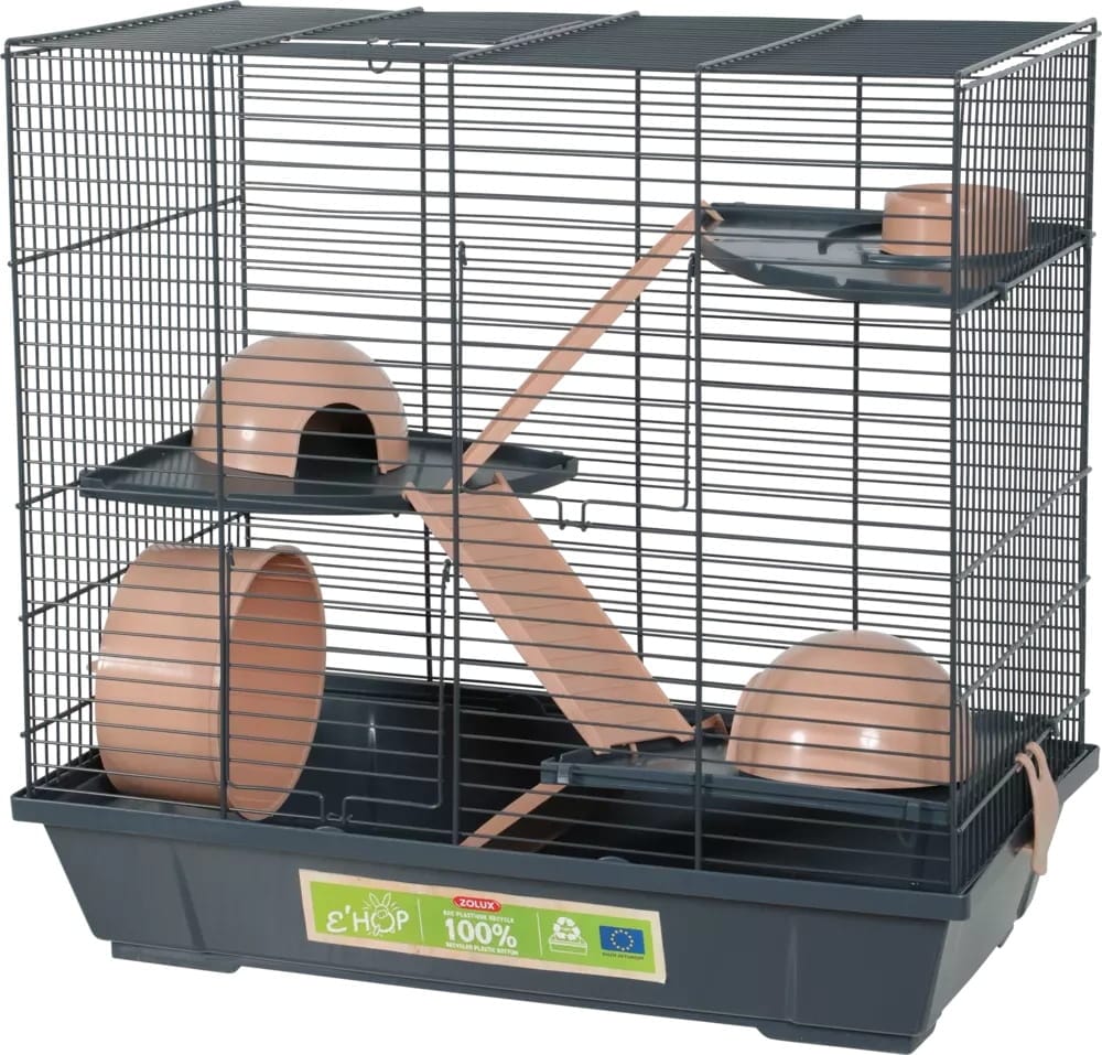 ZOLUX Käfig für Hamster EHOP 50 cm, dreistöckig, Farbe rosa – Bild 1