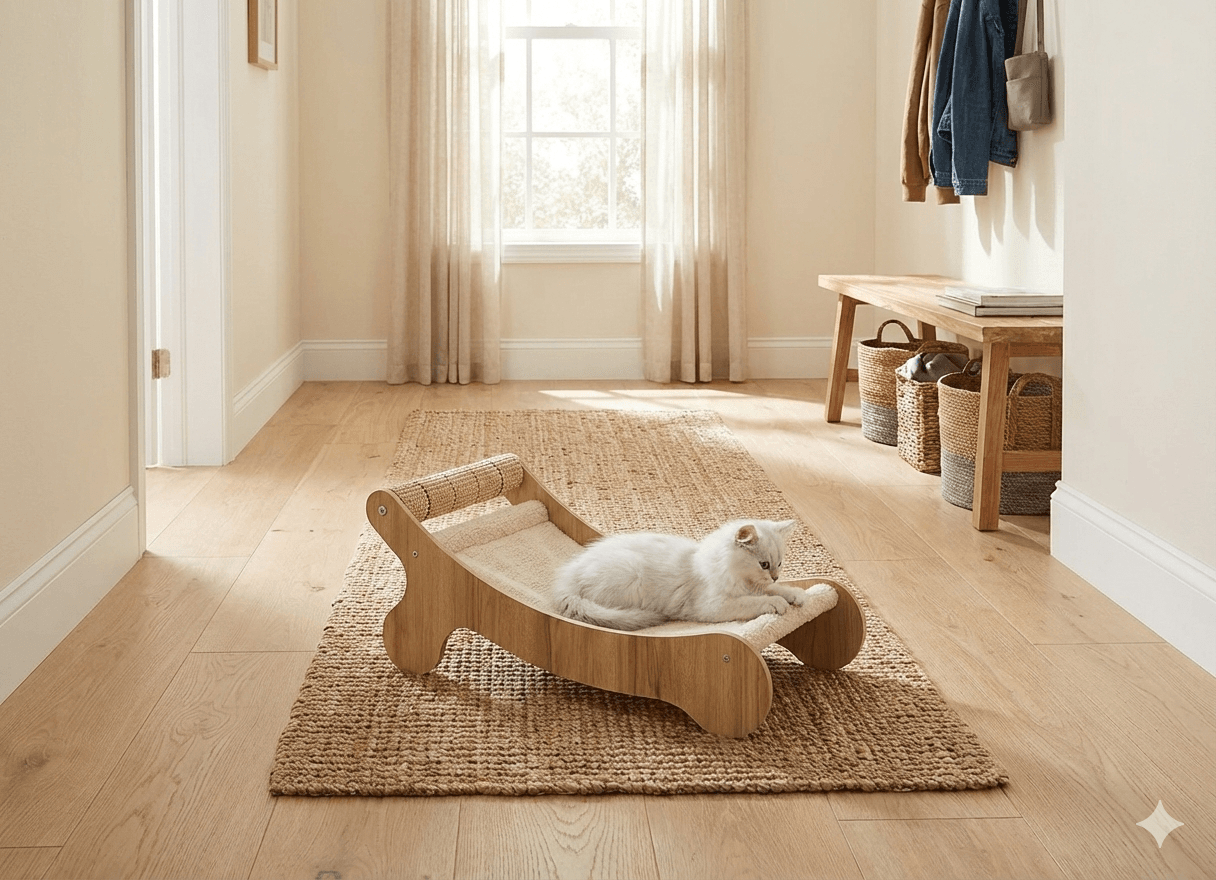 ZOLUX Katzenliege und Kratzbrett BOREAL, beige – Bild 9