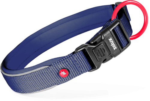 ZOLUX Premium-Nylon-Hundehalsband, Größe XXS, 25–30 cm, 15 mm, marineblau – Bild 2
