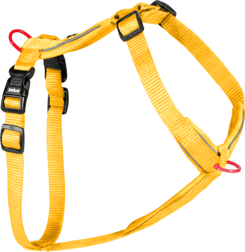 ZOLUX Premium-Nylon-Hundegeschirr, Größe L/XL, 65–97 cm, 25 mm, gelb – Bild 2
