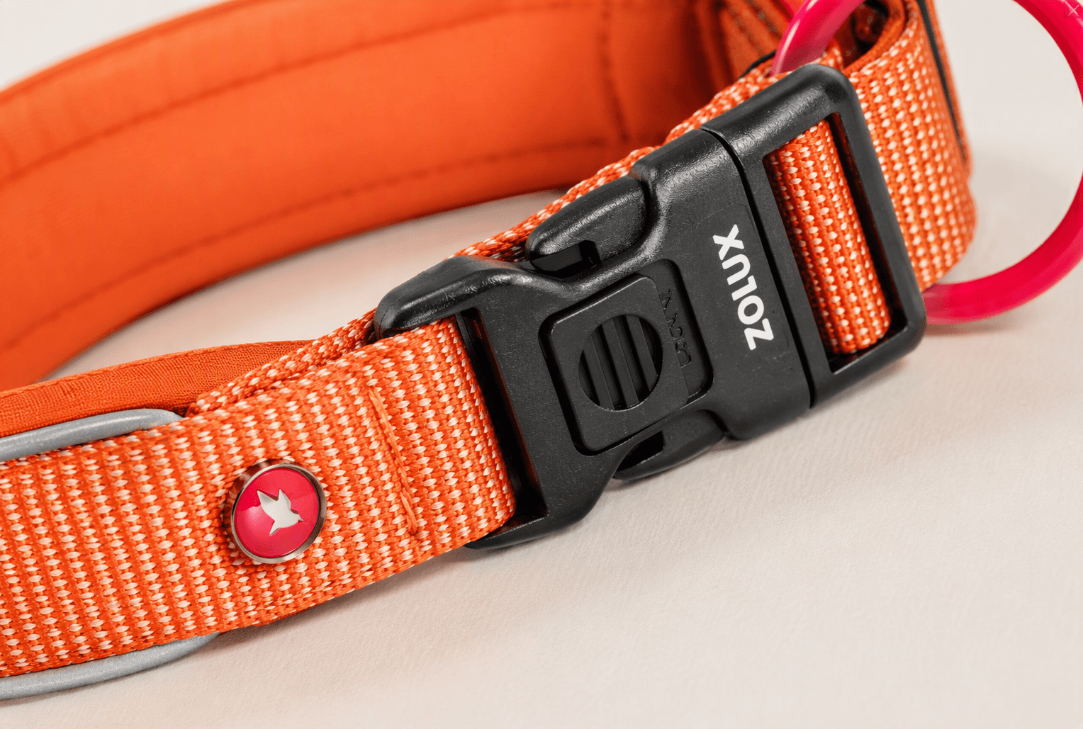 ZOLUX Premium-Nylon-Hundehalsband, Größe M, 40–45 cm, 20 mm, rostbraun – Bild 5