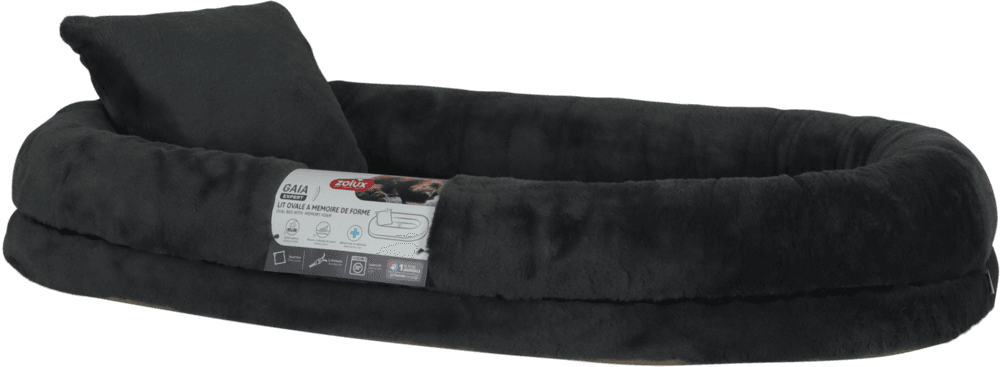 ZOLUX Ovales Hundebett GAIA mit Memory-Schaum, 110 cm, grau – Bild 2
