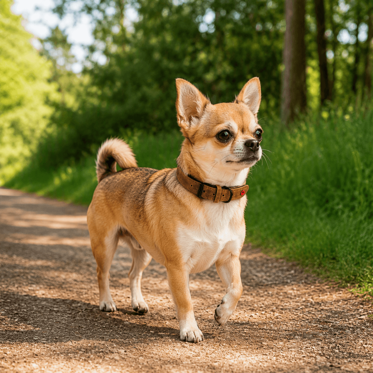 ZOLUX Komfort-Lederhalsband für Hunde, 17–24 cm, 14 mm, braun – Bild 17