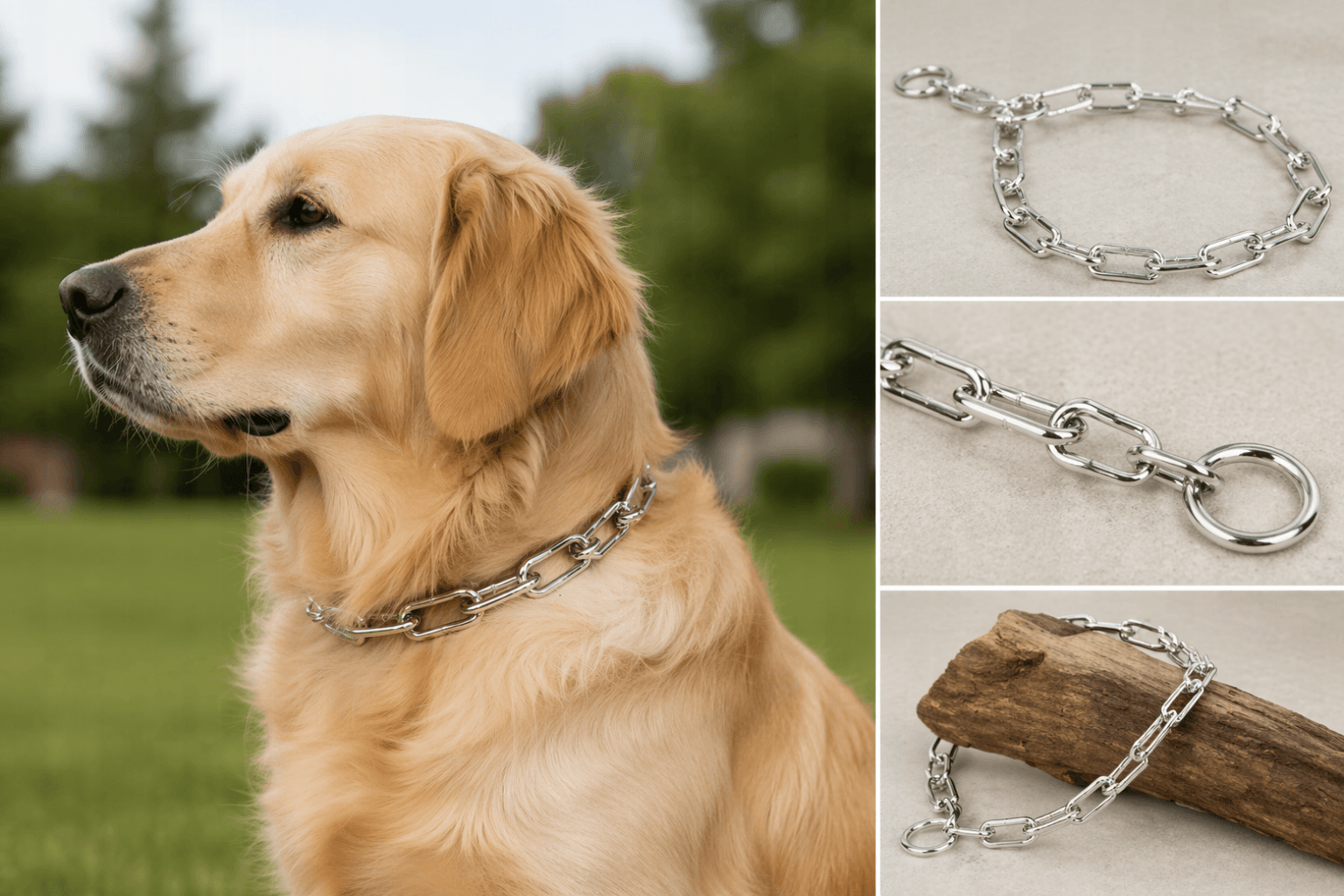 ZOLUX Metall-Würgehalsband für Hunde, 70cm – Bild 4