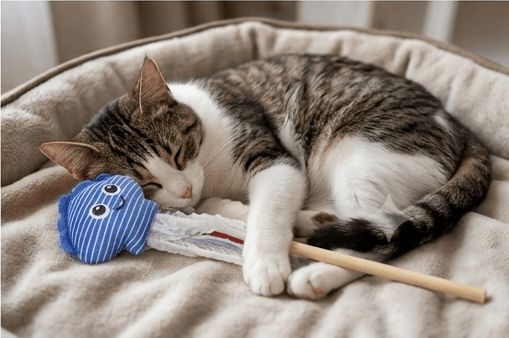 ZOLUX MALO Katzenspielangel mit Muschel, blau – Bild 3