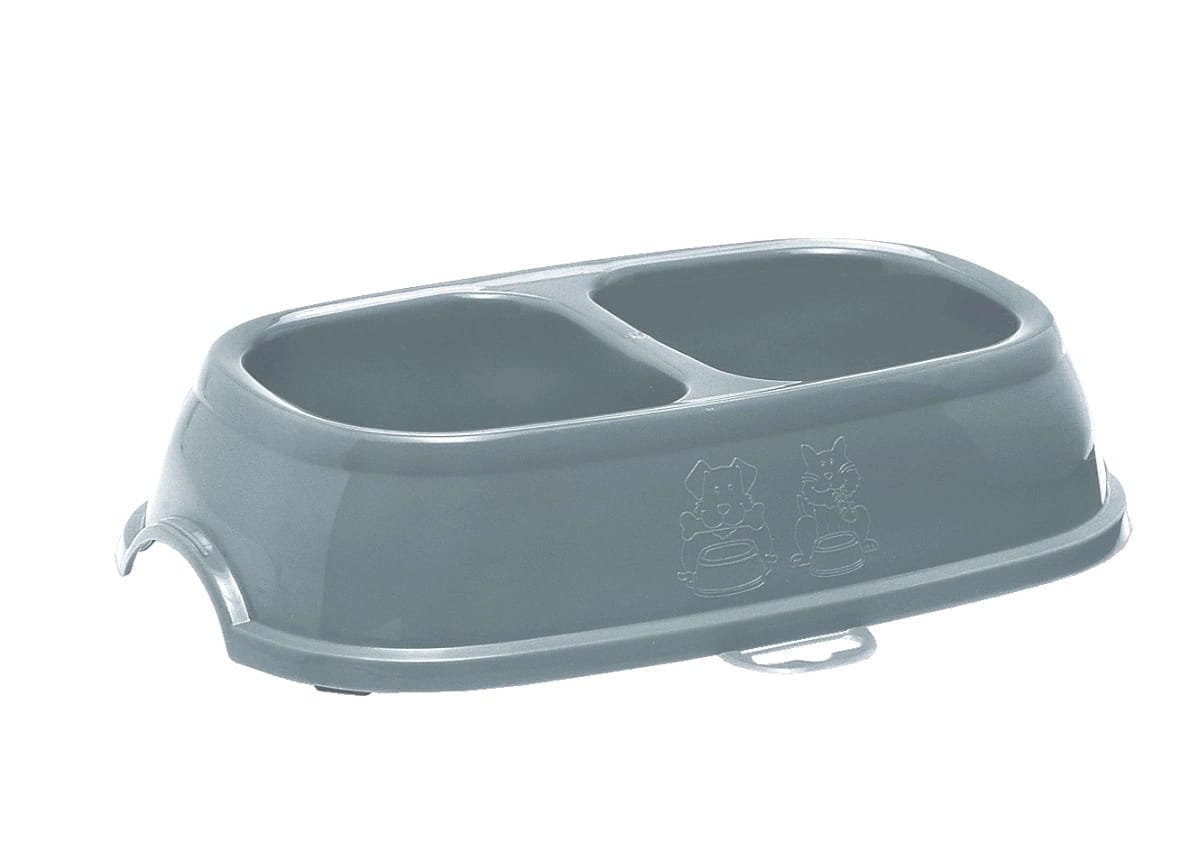 ZOLUX Doppelter rutschfester Hundenapf BREAK 11, 2 × 0,4 l, blau – Bild 1
